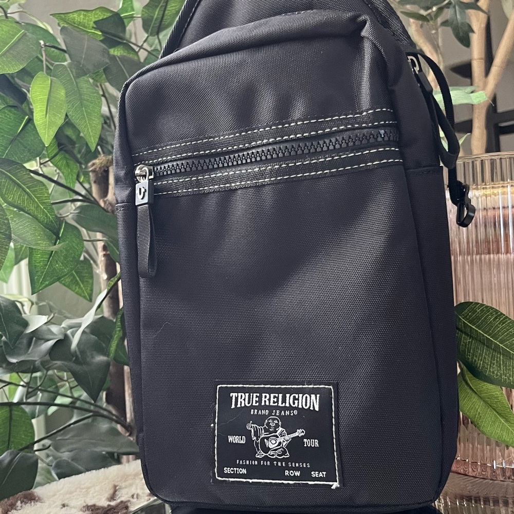 True Religion Black Shoulder Bag for Men